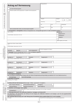 Antrag auf Vermessung