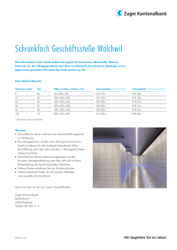 Schrankfach Geschäftsstelle Walchwil