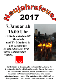 Neujahrsfeuer der SPD Maudach 2017