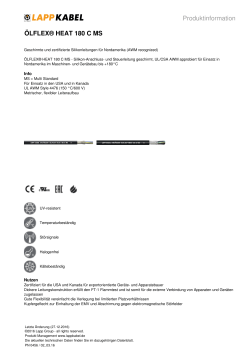 Produktinformation ÖLFLEX® HEAT 180 C MS