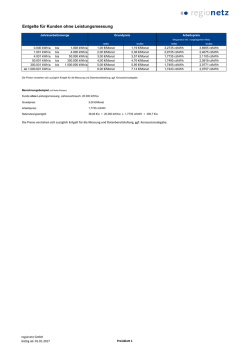 Preisblatt Netzentgelte 2017