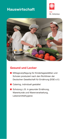 Hauswirtschaft - Caritas Mainz