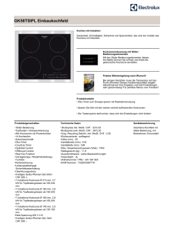 Datenblatt - Electrolux