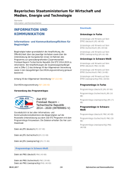 Information und Kommunikation - Ziel ETZ 2014-2020