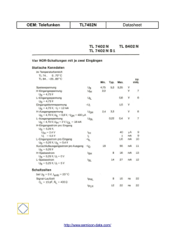OEM: Telefunken TL7402N Datasheet
