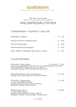 Wildkarte - Gemeindehaus Thayngen