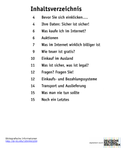 Inhaltsverzeichnis