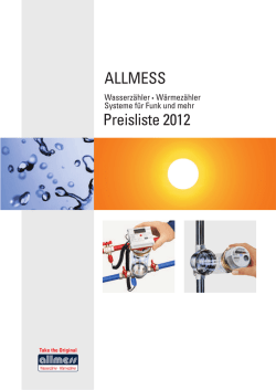 ALLMESS Preisliste 2012