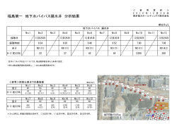 福島第一 地下水バイパス揚水井 分析結果