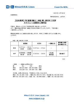 【北米東岸】PA2航路 MOL MAXIM V.032W