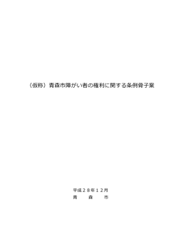 （仮称）青森市障がい者の権利に関する条例骨子案（PDF：507KB）