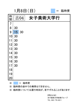 女子美術大学行 1月8日（日） 古04