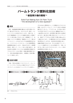 パームトランク燃料化技術 - 新日鉄住金エンジニアリング株式会社