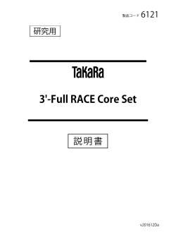 3`-Full RACE Core Set - ウェブカタログ｜タカラバイオ株式会社 遺伝子