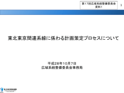 東北東京間連系線に係わる計画策定プロセスについて