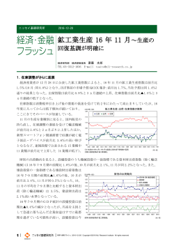 鉱工業生産 16 年 11 月