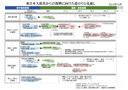 東日本大震災からの復興に向けた道のりと見通し