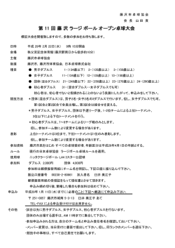 藤沢ラージボールオープン卓球大会