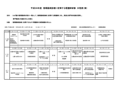 平成28年度 循環器病診療に従事する看護師研修 日程表（案）