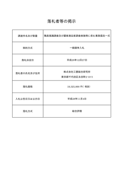 落札者等の掲示