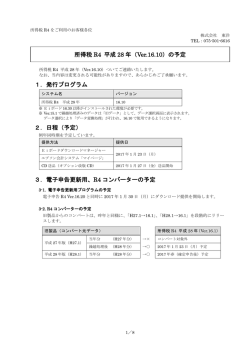 1．発行プログラム 2．日程（予定） 3．電子申告更新用、R4 コンバーター
