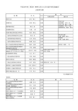 出席者名簿 - 国土交通省中部地方整備局