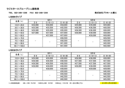 ラジエタースプルーブシュ価格表 LSBBKタイプ LSBGKタイプ