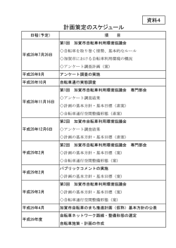 計画策定のスケジュール