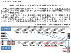 医事及び会計受付レイアウト変更に伴う受付番号表記変更のお知らせ