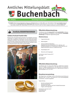 Mitteilungsblatt KW 01