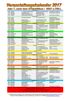 Veranstaltungskalender 2017