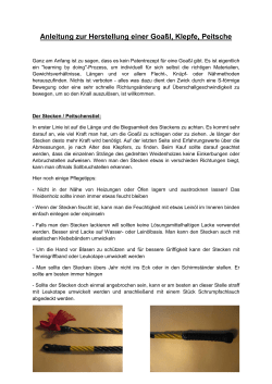 Anleitung zur Herstellung einer Goa&szlig;l