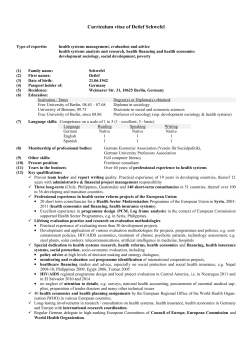 CV in EU format as pdf file