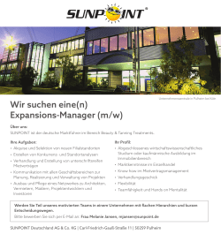 Wir suchen eine(n) Expansions-Manager (m/w) - IZ-Jobs