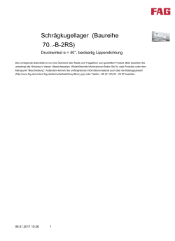 Schrägkugellager (Baureihe 70..-B-2RS)