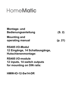 RS485 I/O-Modul 12 Eingänge, 14 Schaltausgäng - eQ-3