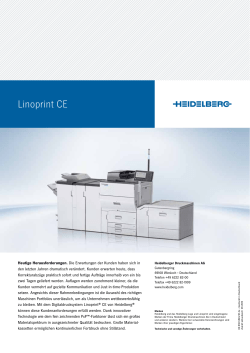 Linoprint CE - Heidelberger Druckmaschinen AG