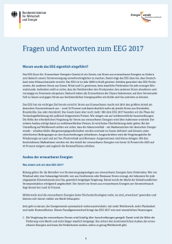 Fragen und Antworten zum EEG 2017