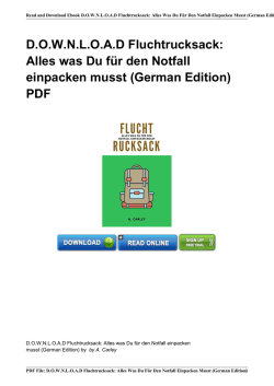 DOWNLOAD Fluchtrucksack: Alles was Du f&uuml;r den