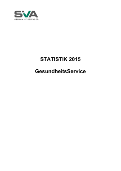 STATISTIK 2015 GesundheitsService