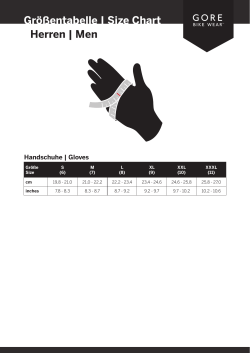 Gr&ouml;&szlig;entabelle | Size Chart Herren | Men - Bike