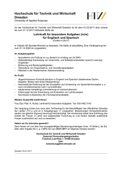 Hochschule f&uuml;r Technik und Wirtschaft Dresden (FH)