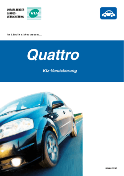 Prospekt Quattro weiterlesen - VLV / Vorarlberger Landes
