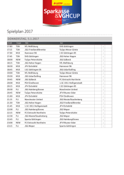 Spielplan Göttingen