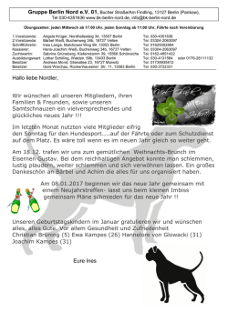 Hallo liebe Nordler, Wir w&uuml;nschen all unseren Mitgliedern, ihren