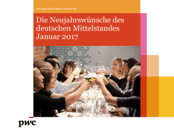 Die Neujahrswünsche des deutschen Mittelstandes Januar