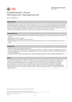 Produktinformationen - Übersicht UBS (D) Equity