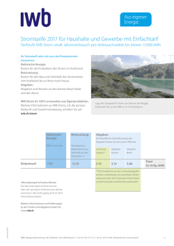 IWB Strom Einfachtarif 2017