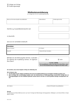 Mietkostenvereinbarung