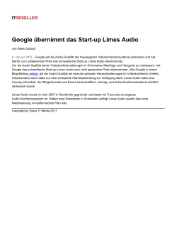 Google übernimmt das Start-up Limes Audio